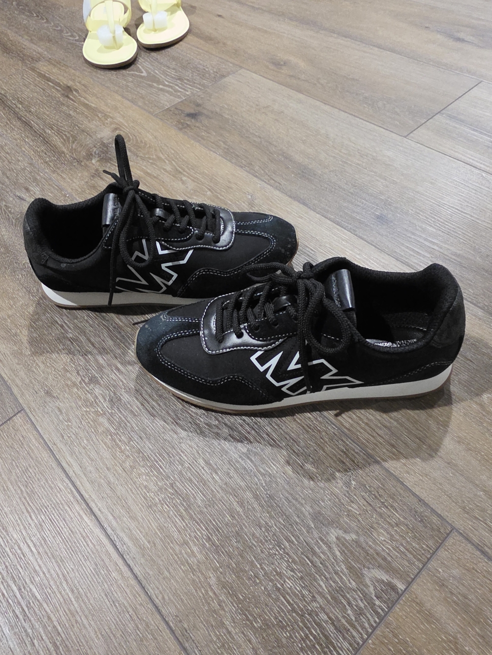 Michael Kors Black Sneakers with White Accent Logo